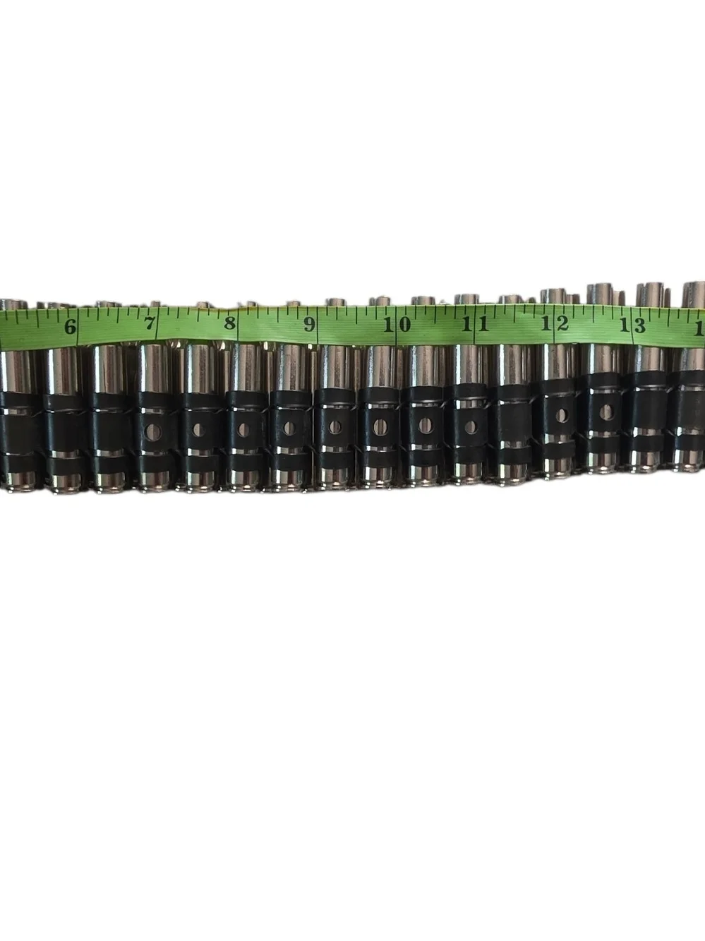 Metal Bullet Chain Belt in Silver and Black